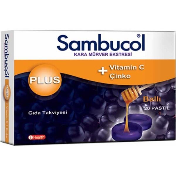 Sambucol Plus Kara Mürver Ekstresi 20 Pastil