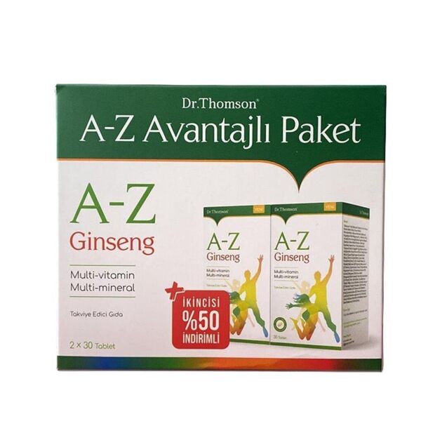 Dr.Thomson A-Z Ginseng Multivitamin İkilli Avantajlı Paket