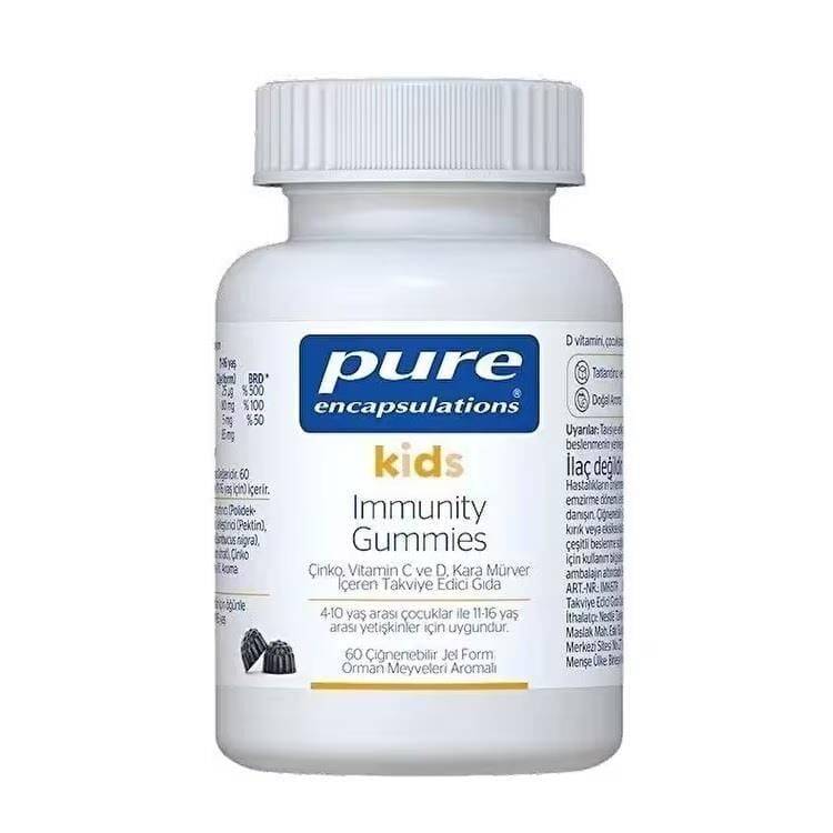 Pure Encapsulations Kids İmmunity 60 Gummies