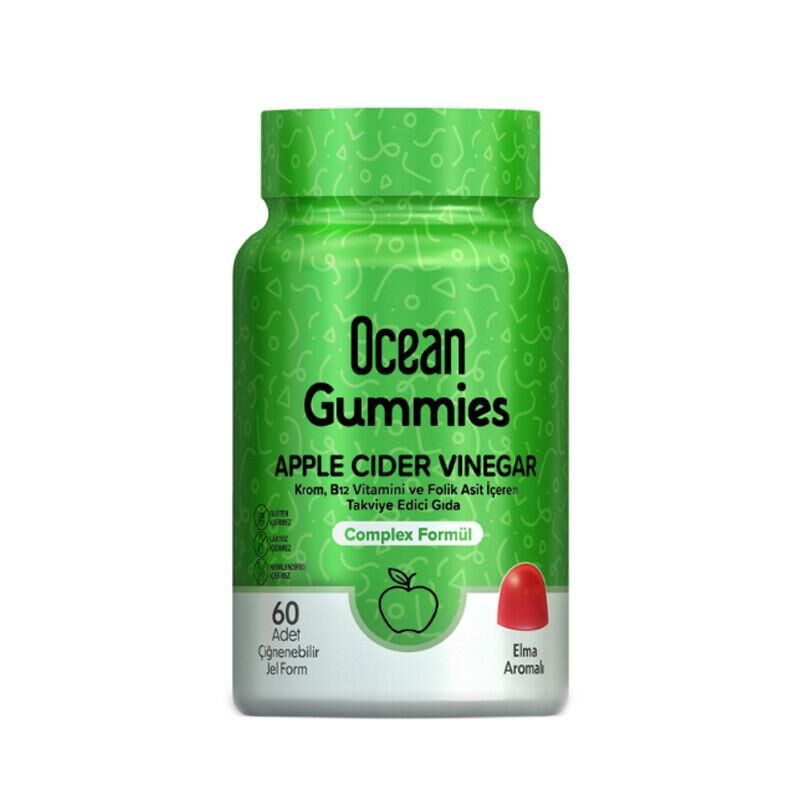 Ocean Gummies Apple Cider Vinegar 60 Çiğneme Form