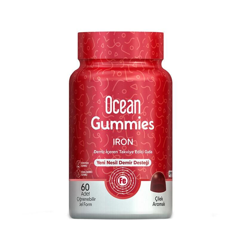 Ocean Gummies İron 60 Çiğneme Formu