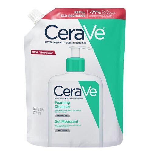 CeraVe Normal Ve Yağlı Ciltler İçin Köpüren Temizleyici 473 ml - Refill