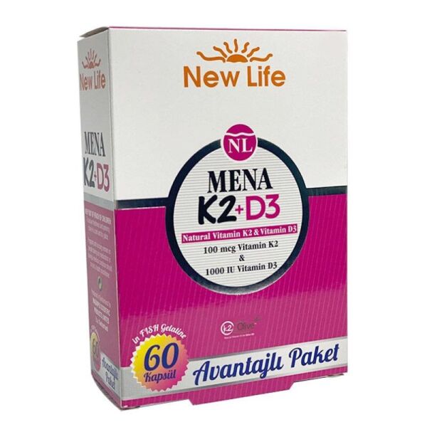 New Life Mena K2 + D3 60 Kapsül
