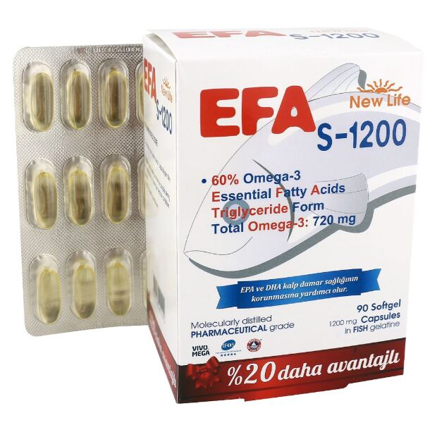 New Life Efa S-1200 Omega3 90 Kapsül