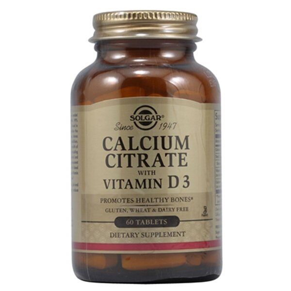 Solgar Calcium Citrate with Vitamin D3 60 Tablet