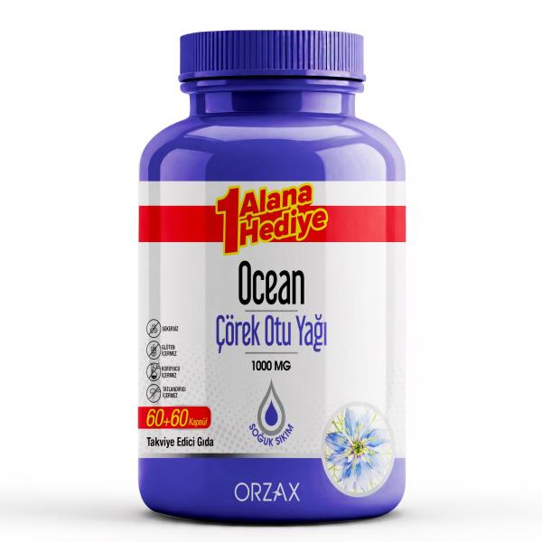 Ocean Çörek Otu Yağı 1000 mg 120 Kapsül