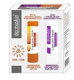 Dermoskin Lipcare Stick+Lipcare Stick Spf 30 İkili Set