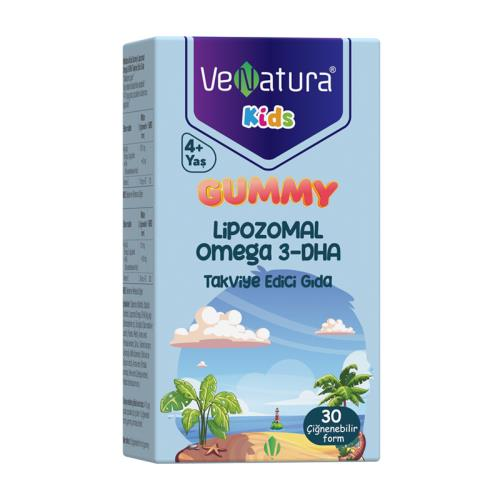 VeNatura Kids Gummy Lipozomal Omega-3 DHA Takviye Edici Gıda -30 Çiğnenebilir Form