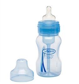 Dr.Browns Doğal Akış Geniş Ağızlı Biberon Mavi 240 ml DB814