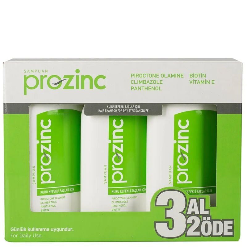 Prozinc Vitamin E Şampuan 3 AL 2 ÖDE 300 ml Yeşil ( Kepeğe Karşı )