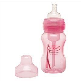 Dr.Browns Doğal Akış Geniş Ağızlı Biberon Pembe 240 ml DB813
