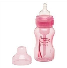 Dr.Browns Doğal Akış Geniş Ağızlı Biberon Pembe 240 ml DB813