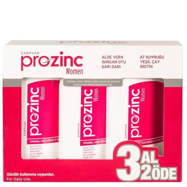 Prozinc Woman Şampuan 3 AL 2 ÖDE 300 ml Kırmızı