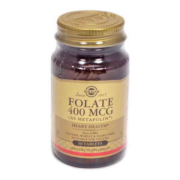 Solgar Folate (Metafolin) 400 Mcg 50 Tablet