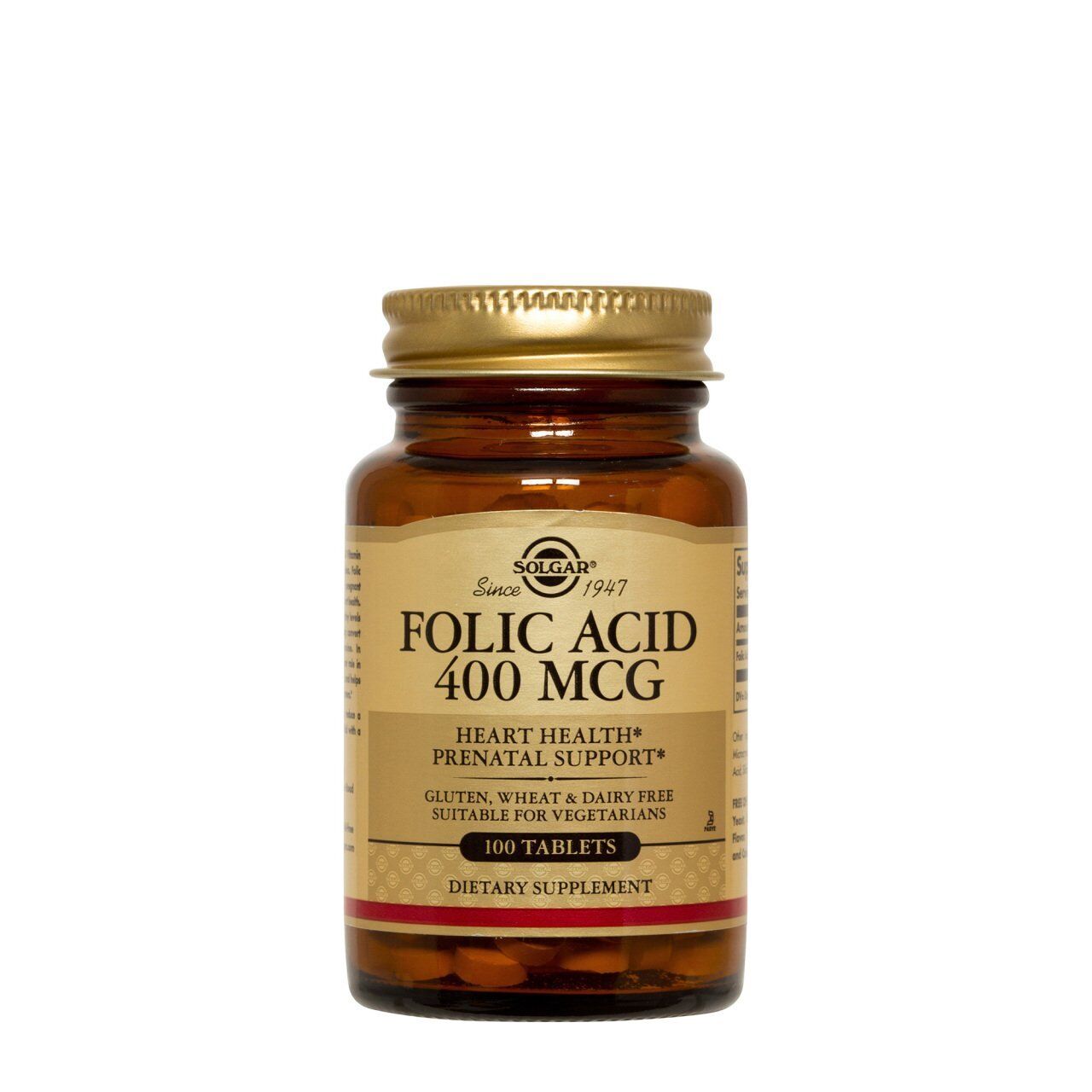 Solgar Folic Acid (Folacin) 400 mcg 100 Tablet