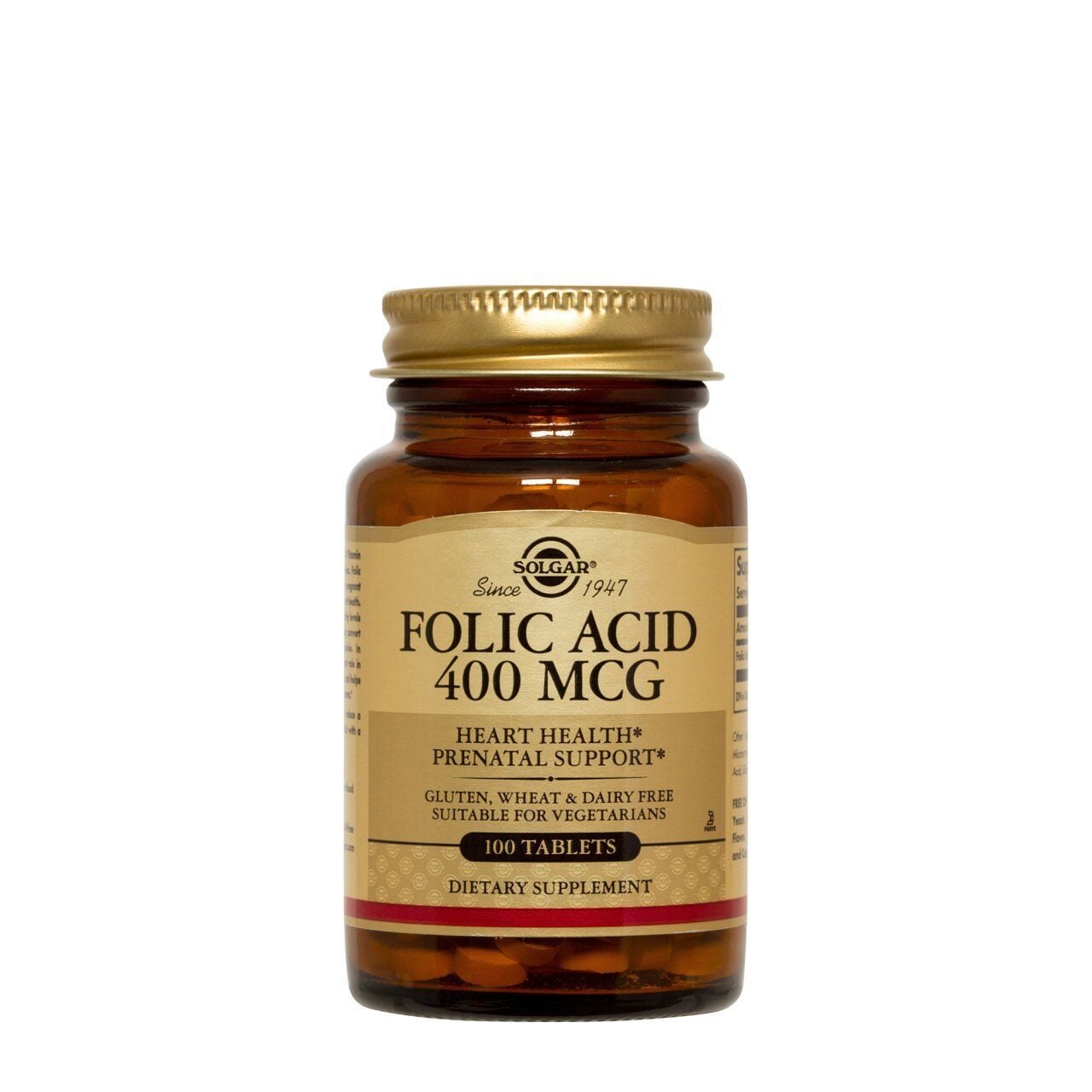 Solgar Folic Acid (Folacin) 400 mcg 100 Tablet