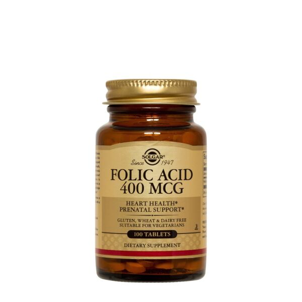Solgar Folic Acid (Folacin) 400 mcg 100 Tablet