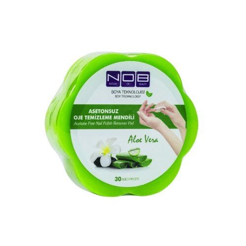 NOB Aloevera Asetonsuz Oje Temizleme Mendili 30lu