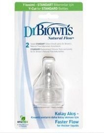 Dr.Browns Y Kesim Dar Ağız Biberon Emziği 2 Adet DB312