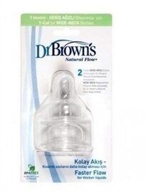 Dr.Browns Y Kesim Geniş Ağızlı Biberon Emziği 2 Adet DB362