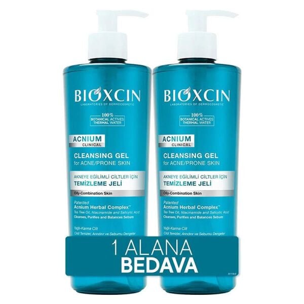Bioxcin Acnium Clinical Yüz Yıkama Jeli 500 ml 2li