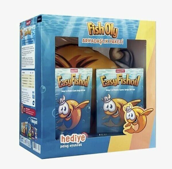 Easy Fishoil Balık Yağı Çiğnenebilir 2 Adet 30 Tablet Peluş Oyuncak Hediyeli