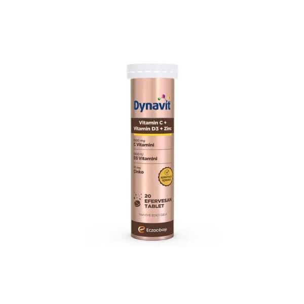 Dynavit Vitamin C + Vitamin D3 + Zinc Efervesan 20 Tablet