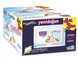 FreshN Soft Yenidoğan Islak Pamuklu Mendil 4 Al 3 Öde