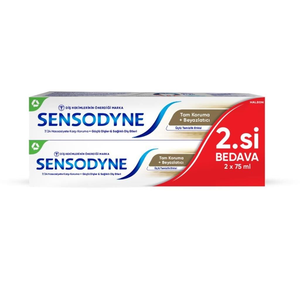 Sensodyne Diş Macunu Tam Koruma Beyazlatıcı 75 ml 2li
