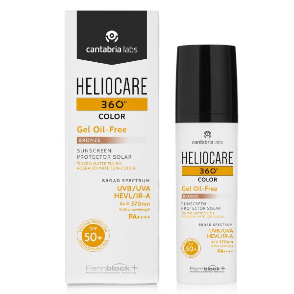 Heliocare 360 Gel Oil Free Renkli Bronze Yağsız SPF+50 Jel Güneş Koruyucu 50 ml