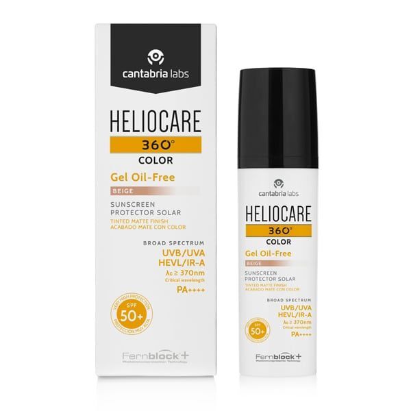 Heliocare 360 Gel Oil Free Renkli Beige Yağsız SPF+50 Jel Güneş Koruyucu 50 ml