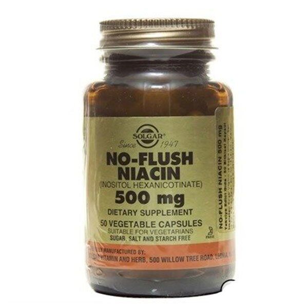 Solgar No Flush Niacin 500 mg 50 Kapsül