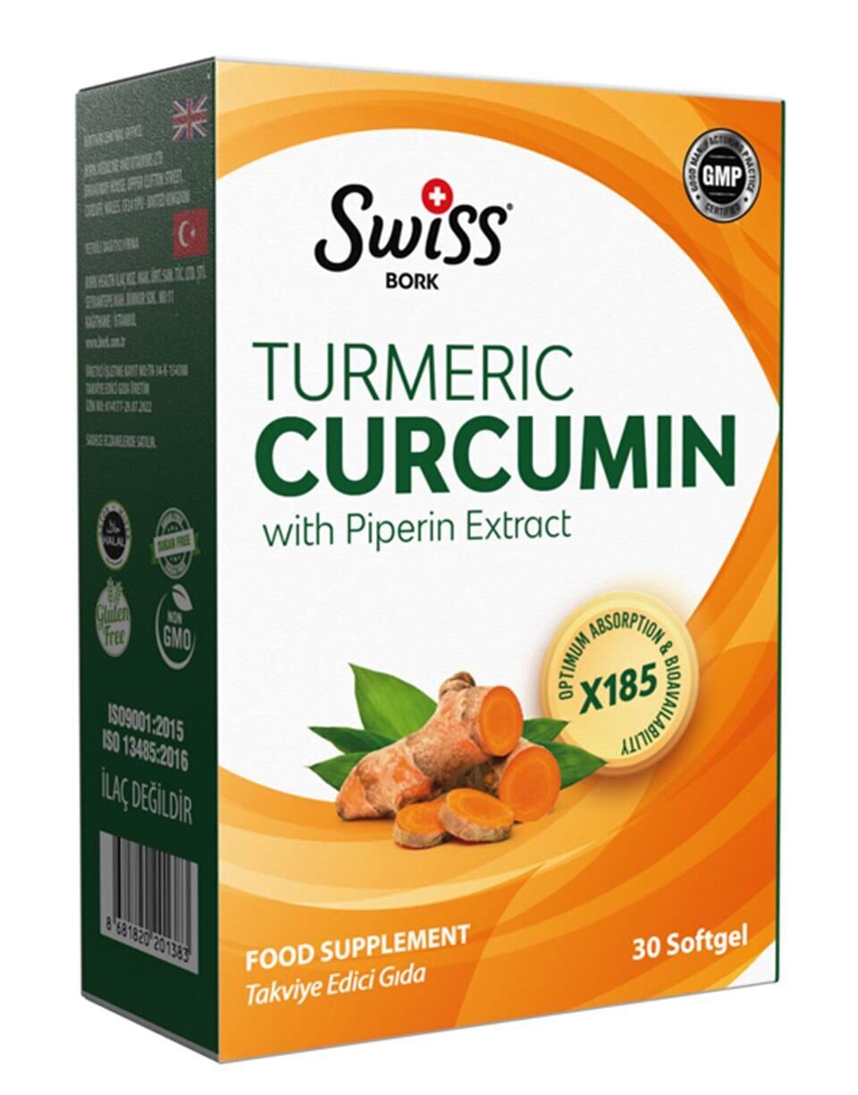 Swiss Bork Curcimin With Piperin 30 Softgel