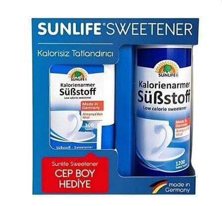 Sunlife Sweetener Tatlandırıcı 1200 Tablet + 300 Tablet Hediye