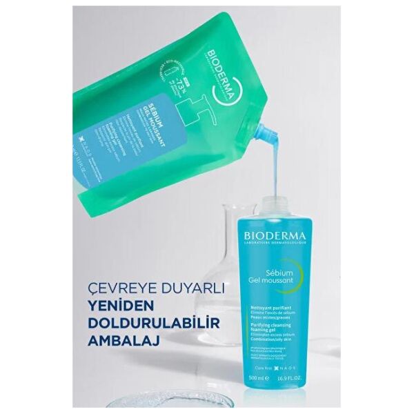 Bioderma Sebium Foaming Gel 400 ml Temizleme Jeli Yeniden Dolum Paketi