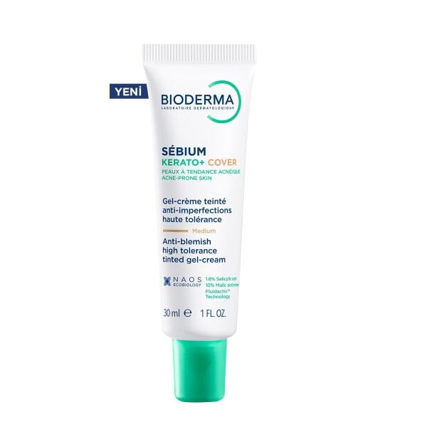 Bioderma Sebium Kerato+ Cover Renkli Krem Medium 30 ml