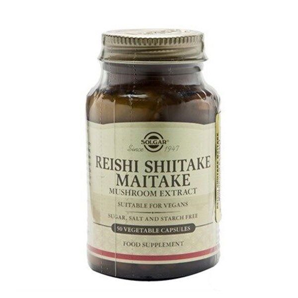 Solgar Reishi Shiitake Maitake Mushroom Extract 50 Kapsül