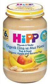 Hipp Kavanoz Organik Mama Elma ve Muz Püresi