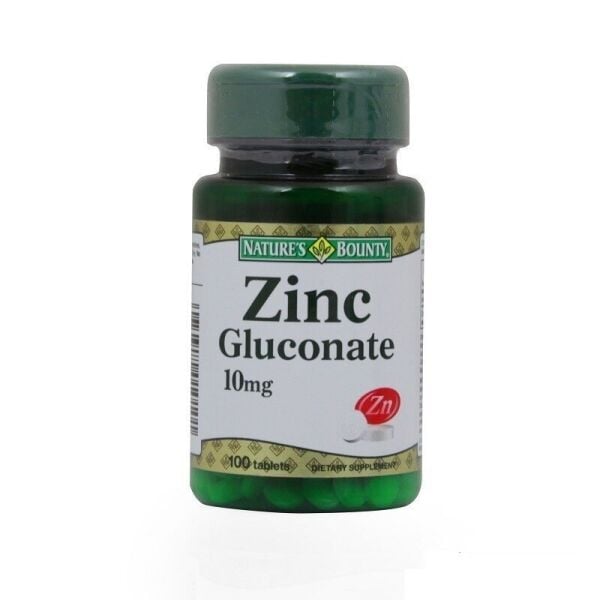 Nature's Bounty Zinc Gluconate 10 mg 100 Tablet