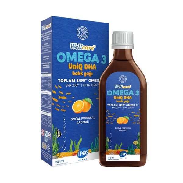 Wellcare Omega 3 Doğal Portakal Aromalı Balık Yağı 150 ml
