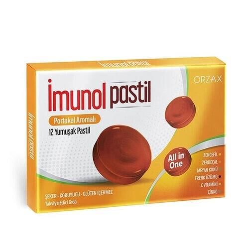 İmunol Portakal Aromalı 12 Pastil
