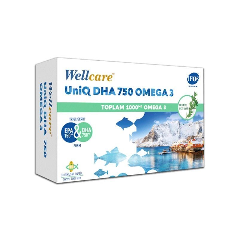 Wellcare Uniq Omega 3 Balık Yağı 750 mg 30 Kapsül