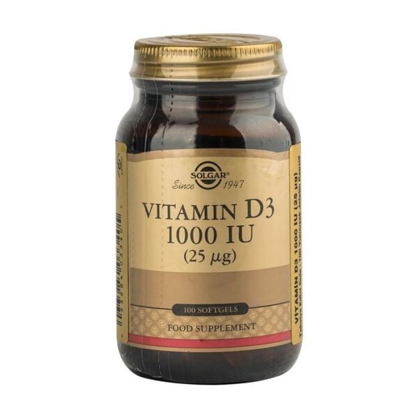 Solgar Vitamin D3 1000 IU 100 Kapsül