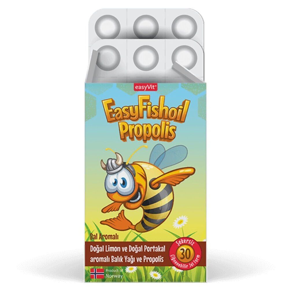 EasyFishoil Propolis Omega-3 30 Çiğnenebilir Jel Form