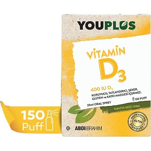 Youplus Vitamin D3 400 IU Oral Sprey 20 ml