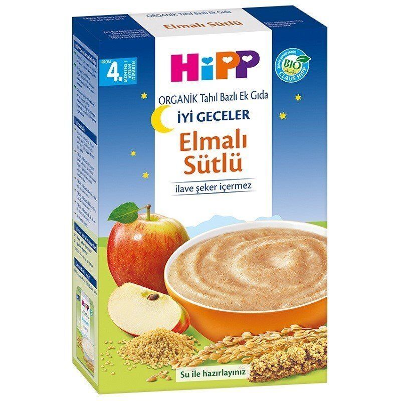Hipp Organik İyi Geceler Sütlü Elmalı 250gr