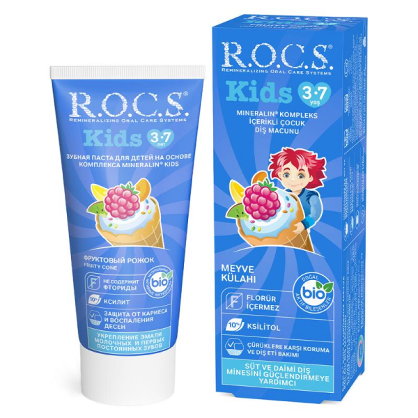 ROCS Kids Meyve Külahlı Diş Macunu 3-7 yaş