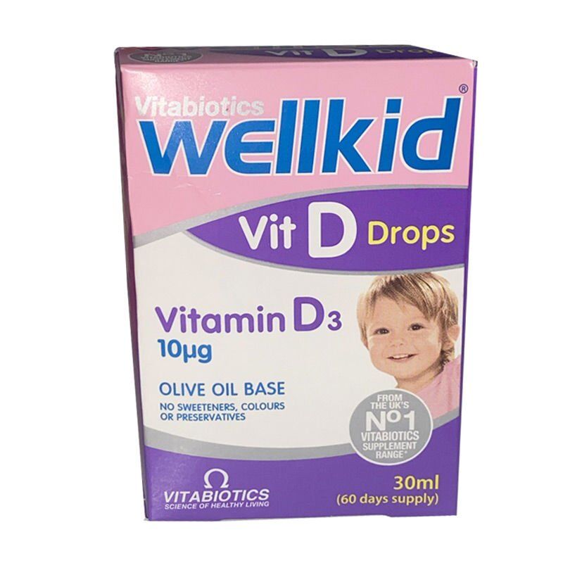 Vitabiotics Wellkid Vit D Drops Vitamin D3 10mcg 30ml Sprey