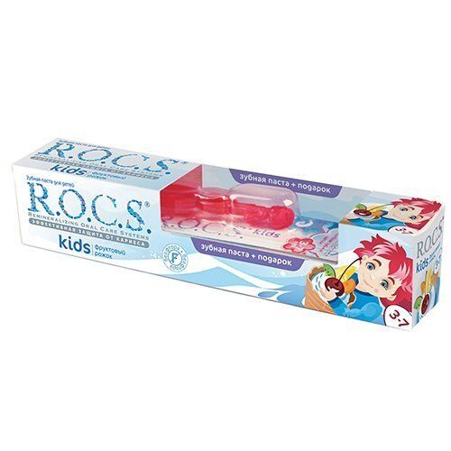 Rocs Kids 3-7 Meyve Külahı Diş Macunu+Diş Fırçası