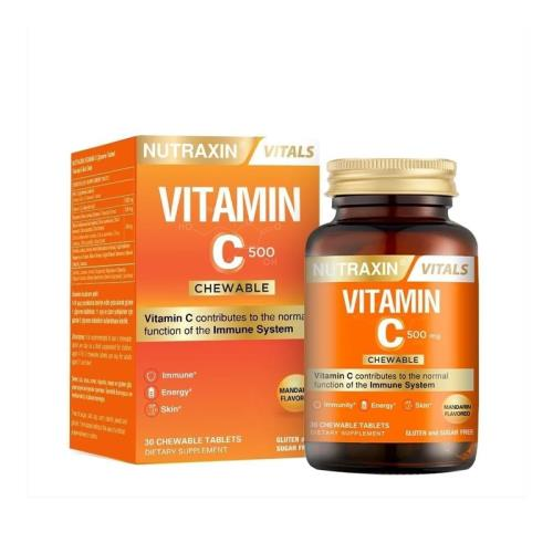 Nutraxin Vitamin C 500 mg 30 Çiğneme Tablet
